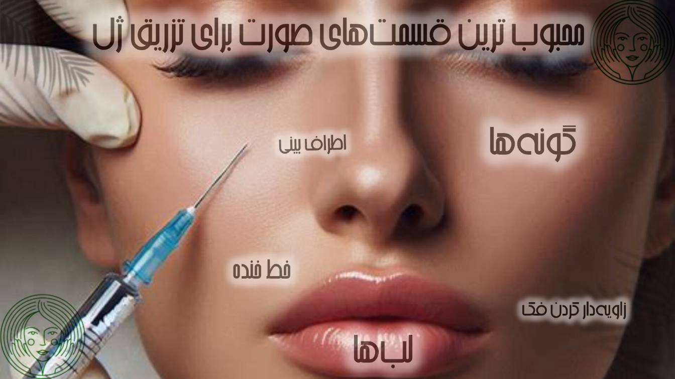 عکس تزریق ژل صورت در نواحی مختلف صورت